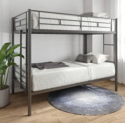 a black bunk bed with a rug in a room at Men Only Hostel Fort Lauderdale Airport Long Term OK in Fort Lauderdale