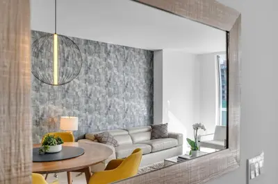 a living room with a couch and a table at Amazing 1bed at The W icon brickell in Miami