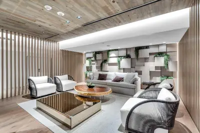 a living room with a couch and a table at Seaside Condo - Studio for 4 in Miami Beach