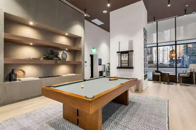 a billiard room with a pool table in it at Upscale Residence at District 225 - Downtown Miami in Miami
