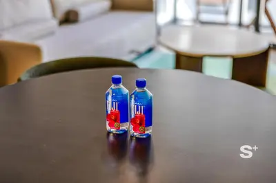 two bottles of pepsi sitting on top of a table at Modern and Cozy 1BD Apt with Gym & Pool in Miami
