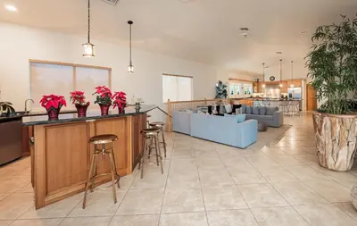 a large room with a kitchen and a living room at Oceanfront Luxury Villa 5Bedroom and 4Bath Beach Access in Hollywood