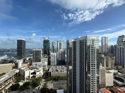 a view of a city with tall buildings at Downtown Miami 1BR Walk to Bayside Kaseya Gym Pool in Miami