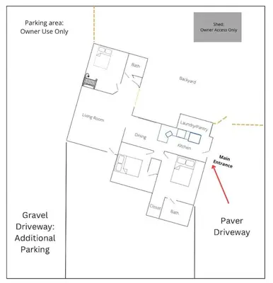 a map of a parking area owner use only at Shady Banks Oasis in Fort Lauderdale