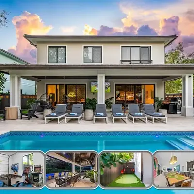 Casa Monstera Heated Saltwater Pool Game Room Golf