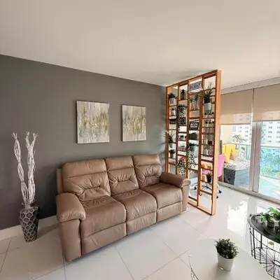 Modern 2BR beachfront with pool & tennis view