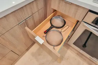 an overhead view of a box with two pans at 2bed free parking ocean view STR - 02584 in Sunny Isles Beach