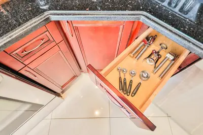 an overhead view of a kitchen counter top withrenches at Ocean view Penthouse - Royal stay in Sunny Isles Beach