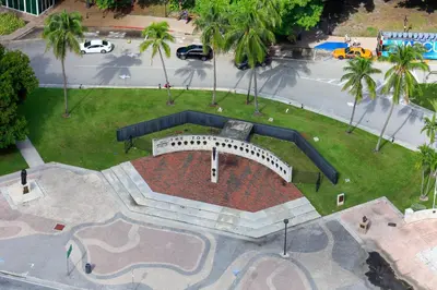 an aerial view of a park with a skate park at The Vizcayne Vibe- Sauna Pool and Sundeck in Miami