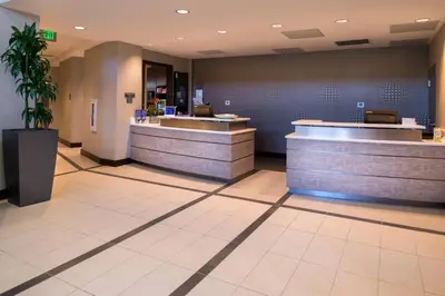 a lobby of a hospital with a reception counter at Residence Inn by Marriott Miami West/FL Turnpike in Miami