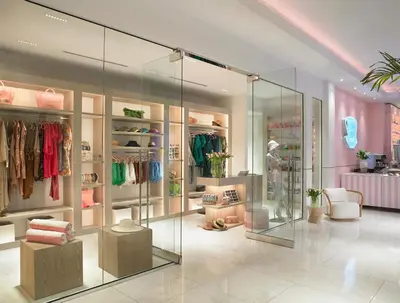 a fashion store with a glass display case at Grand Beach Hotel in Miami Beach