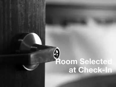a close up of a room unlocked door at check in at Holiday Inn Fort Lauderdale Airport by IHG in Hollywood