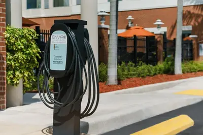 a parking meter on the side of a street at Hyatt House Fort Lauderdale Airport/Cruise Port in Dania Beach