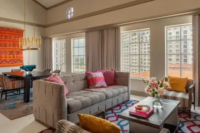 a living room with a couch and a table at Hyatt Regency Coral Gables in Miami in Miami