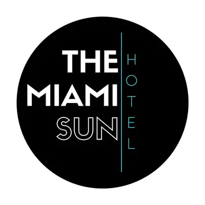 a black circle with the miami sun text at Miami Sun Hotel - Downtown/Port of Miami in Miami