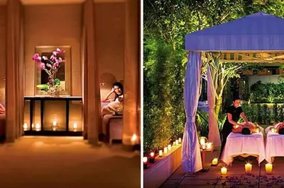a woman sitting at a table under a gazebo at Signature Suite at Four Seasons Residences - Limited Time Offer in Miami