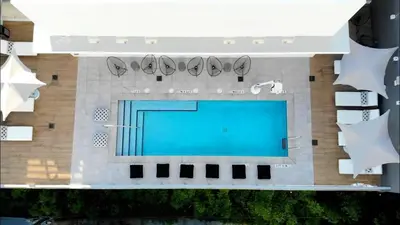 a rendering of a swimming pool in a building at 6080 Design Hotel by Eskape Collection in Miami Beach