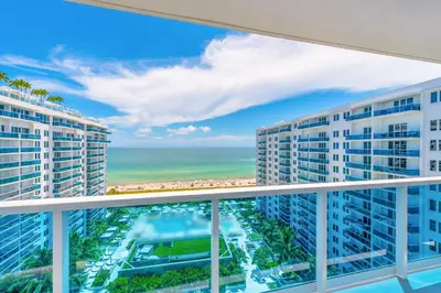 a view of the ocean from the balcony of a condo at Oceanview Private Condo at 1 Hotel & Homes -1544 in Miami Beach