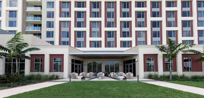 a rendering of the front of a building at Hilton Miami Dadeland in South Miami