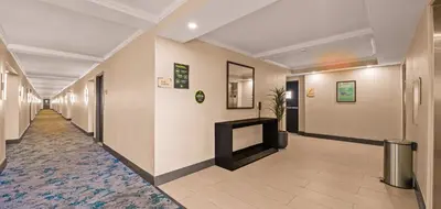 a hallway of a hospital with a hallway at B&B Hotel Miami Airport in Miami