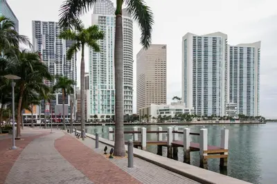 a city with tall buildings and a body of water at Iconic Views in Miami