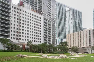 a park in the middle of a city with tall buildings at Iconic Views in Miami