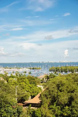 a view of a marina with boats in the water at Mr. C Miami - Coconut Grove in Miami