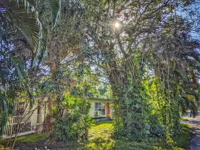 a house with a lot of trees in front of it at Flamingo Place - One block to Lauderdale Marine Center - 3 bedroom - 2 bath - King bed in Fort Lauderdale