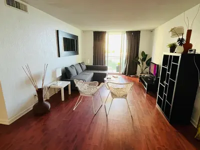 a living room with a couch and chairs at Hollywood 2 Bedroom with Ocean View 004-21mar in Hollywood