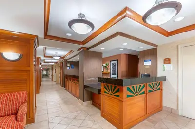 a corridor of a hospital with a lobby at Best Western Plus Kendall Hotel & Suites in Kendall