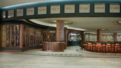 a rendering of a wine tasting room in a restaurant at Seminole Hard Rock Hotel & Casino Hollywood in Fort Lauderdale