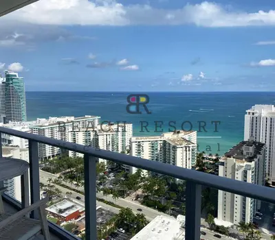 a view of the ocean from the balcony of a condo at HYDE Beach House Apartments in Hollywood