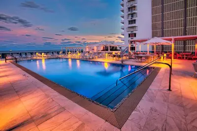 a swimming pool on top of a building at Hotel Maren Fort Lauderdale Beach, Curio Collection By Hilton in Fort Lauderdale