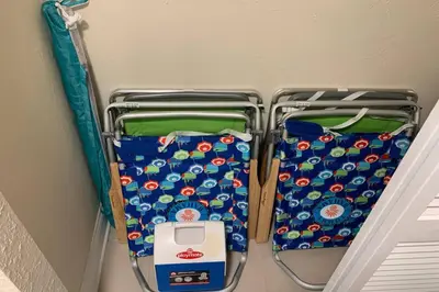 two rolls of wrapping paper and a toaster in a closet at Beautiful Apartment Steps Away from the Beach in Miami Beach