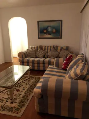 a living room with two couches and a coffee table at Beautiful Quiet Neighborhood in Miami