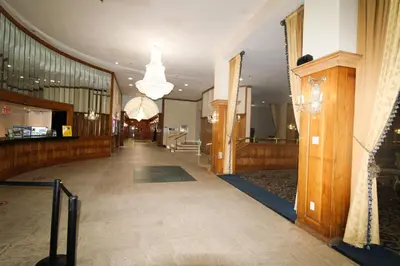 a hallway of a building with a hallwayngth at Castle 835 Oceanview studio on beach with pool, gym, bars, and FREE Parking in Miami Beach