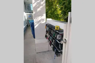 a room with a bunch of wine bottles at OCEAN FRONT BEACH PADS---South Beach in Miami Beach