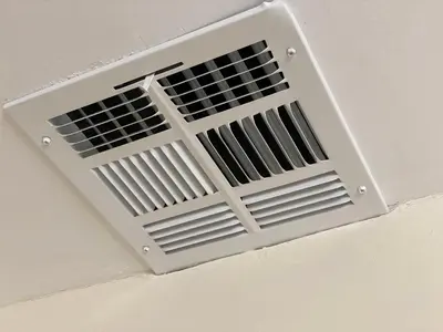a white air vent on a ceiling at Private Cubicle - Single Bed - Mixed Shared Dorm - MIAMI AIRPORT in Miami