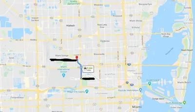a close up of a map with aepergeist at Single Size TOP Bunk Bed - Mixed Shared ROOM in Miami