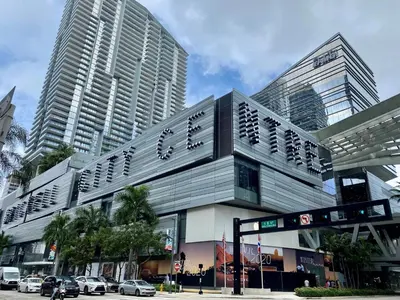 a building in a city with tall buildings at Atwell Suites Miami Brickell by IHG in Miami