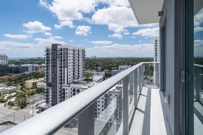 a balcony with a view of a city at Atwell Suites Miami Brickell by IHG in Miami
