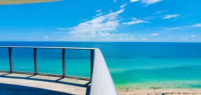 a view of the ocean from a balcony at Dramatic Ocean View at Hyde Resort And Residences in Hollywood