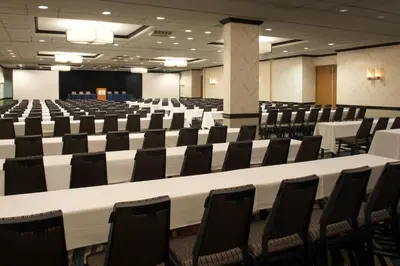 a large conference room with a large table and chairs at Sheraton Miami Airport Hotel and Executive Meeting Center in Miami