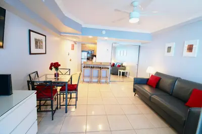 a living room with a couch and a table at Castle 1131 in Miami Beach