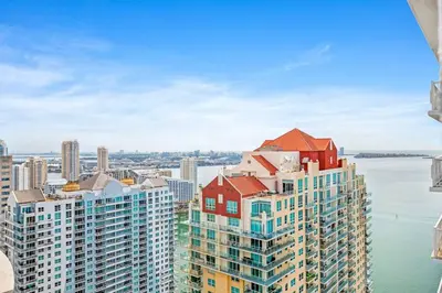 a view of a city with buildings and water at Amazing Penthouse In beautiful Brickell 42 floor!! Free Garage Parking in Miami