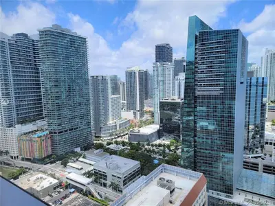 an aerial view of a city with tall buildings at Four Seasons Studio - Privately Owned Unit in Miami