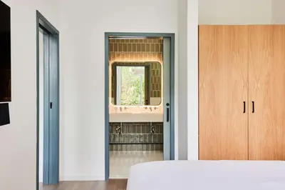 a room with a door and a window in it at Arlo Wynwood Miami in Miami