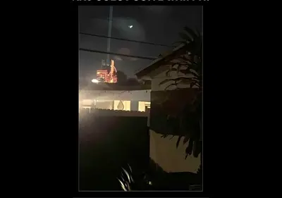 a night view of a building with a street light at Boutique Private Guest Suite with Private Entrance & Self Check In Near Hard Rock Cruise Port & FLL Airport in Fort Lauderdale