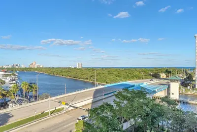 a bridge over a river next to a highway at Eternal Sunrise Suite in Fort Lauderdale