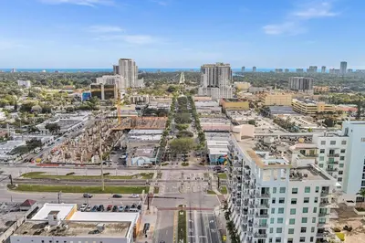 an aerial view of a city with tall buildings at Beach And Hard Rock Hollywood Vacation House Ha02 in Hollywood